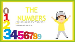 THE
NUMBERS
Presentation POWERPOINT
Teacher
Easy to change colors, photos and Text.
 