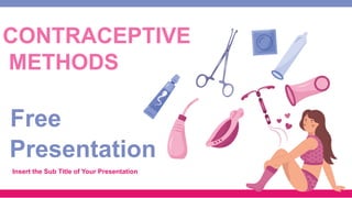 Insert the Sub Title of Your Presentation
Free
Presentation
CONTRACEPTIVE
METHODS
 