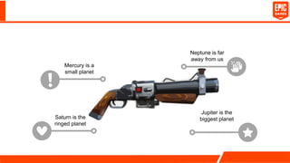 Mercury is a
small planet
Saturn is the
ringed planet
Neptune is far
away from us
Jupiter is the
biggest planet
 