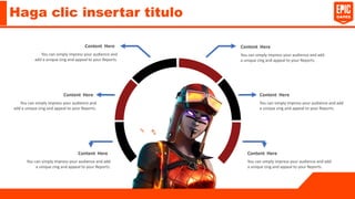 Haga clic insertar titulo
Content Here
You can simply impress your audience and add
a unique zing and appeal to your Reports.
Content Here
You can simply impress your audience and add
a unique zing and appeal to your Reports.
Content Here
You can simply impress your audience and add
a unique zing and appeal to your Reports.
Content Here
You can simply impress your audience and
add a unique zing and appeal to your Reports.
Content Here
You can simply impress your audience and
add a unique zing and appeal to your Reports.
Content Here
You can simply impress your audience and add
a unique zing and appeal to your Reports.
 