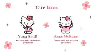 Our team
Yung Smith Anne McKane
You can speak a bit about this
person here
You can speak a bit about this
person here
 