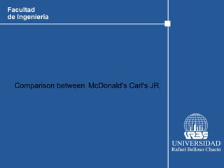 Comparison between  McDonald's Carl's JR ,  