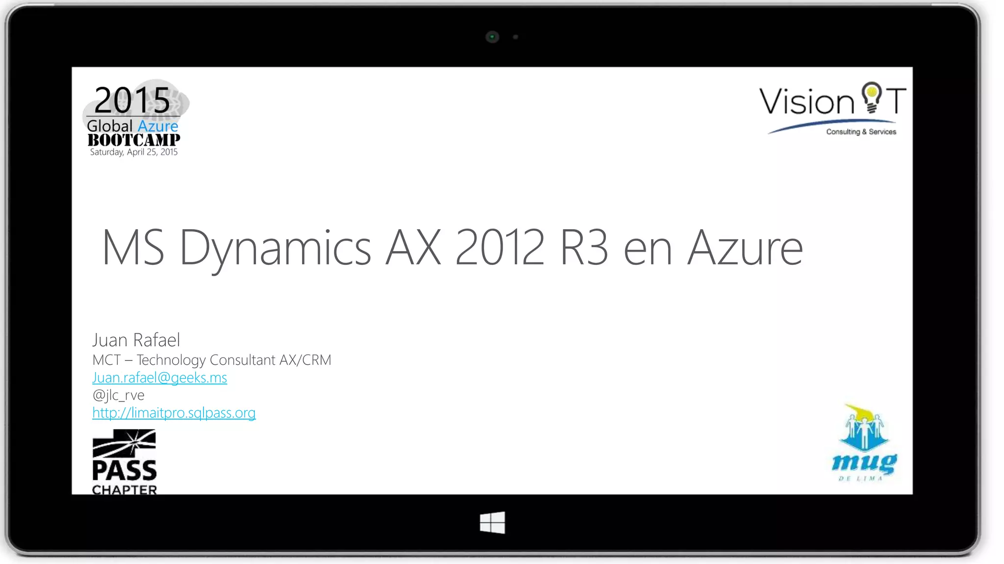 Juan.rafael@geeks.ms
http://limaitpro.sqlpass.org
 