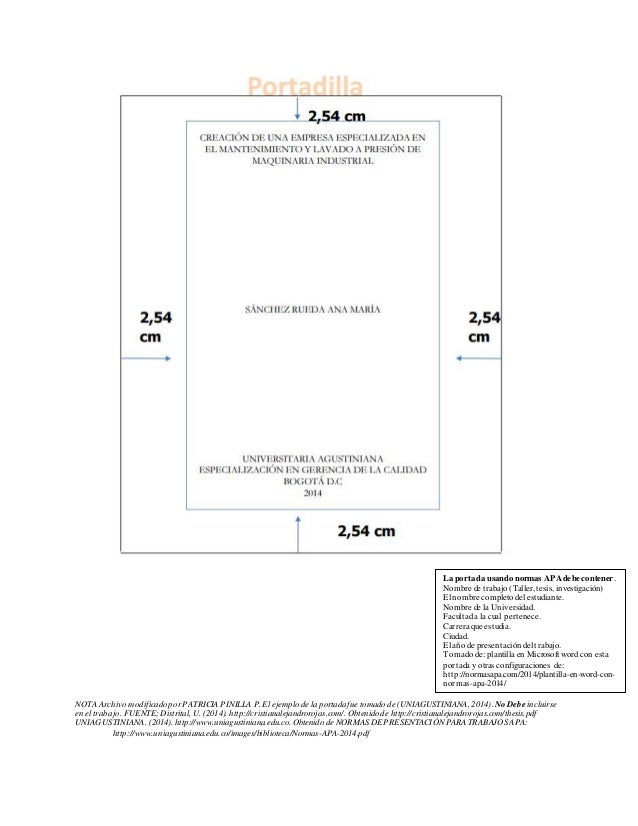 plantilla formato apa word portada apa