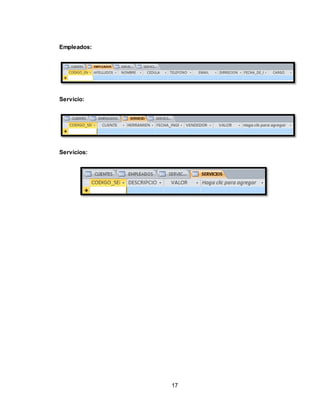 17
Empleados:
Servicio:
Servicios:
 