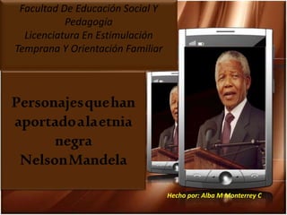 Facultad De Educación Social Y
Pedagogía
Licenciatura En Estimulación
Temprana Y Orientación Familiar
Hecho por: Alba M Monterrey C.
 