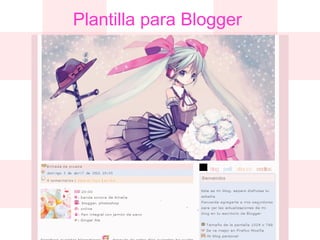 Plantilla para Blogger 