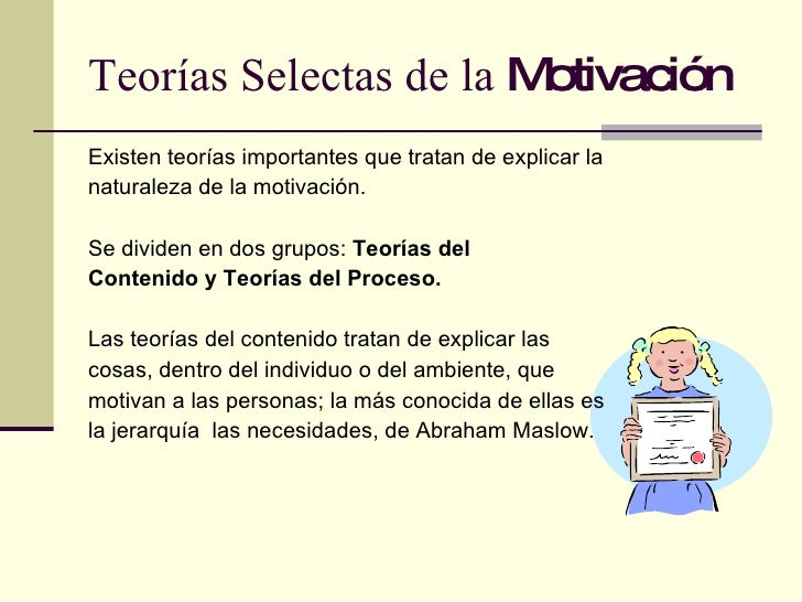 Teorías de la motivación