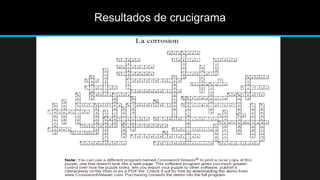 Resultados de crucigrama
 