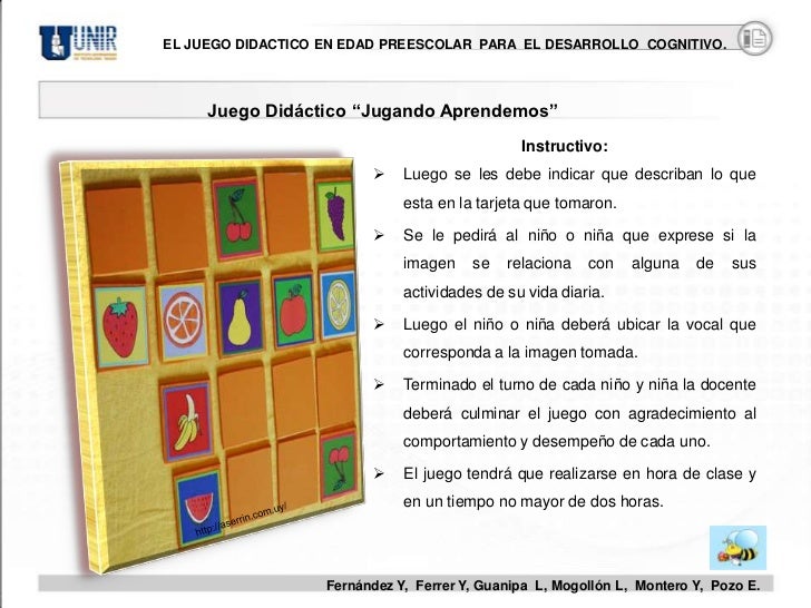 El Juego Didáctico en Edada Preescolar para el Desarrollo Cognitivo