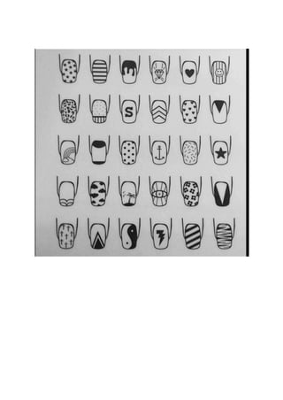 Plantillas para Decorar Diseñar Tus Uñas | PDF