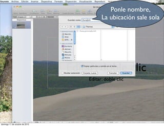 Ponle nombre,
La ubicación sale sola
domingo 17 de octubre de 2010
 