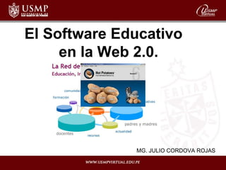 El Software Educativo en la Web 2.0. MG. JULIO CORDOVA ROJAS 
