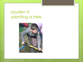 Jayden H
planting a tree.