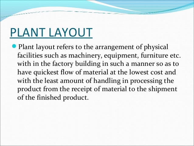 What is facility layout planning image