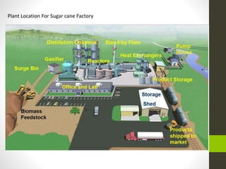 Plant Location For Sugar cane Factory
 