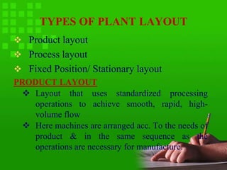 Plant location and lay out planning | PPTX
