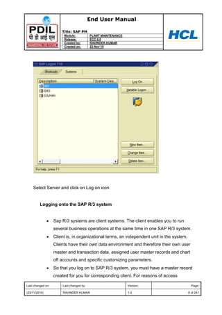 SAP Plant Maintenance Training Material | www.sapdocs.info