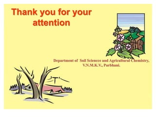 Department of Soil Sciencce and Agricultural Chemistry,
V.N.M.K.V., Parbhani.
Thank you for your
attention
 