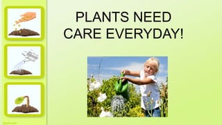 PLANTS NEED
CARE EVERYDAY!
 