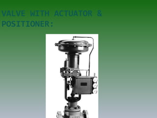 VALVE WITH ACTUATOR &
POSITIONER:
 