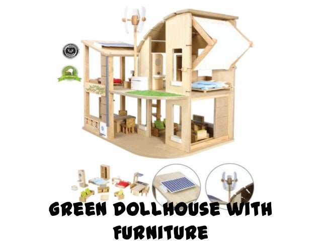 plan toys green dollhouse with furniture