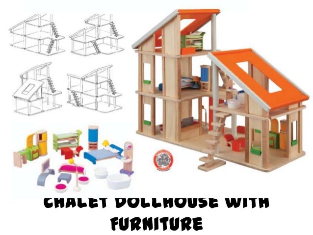 plan toy chalet doll house with furniture