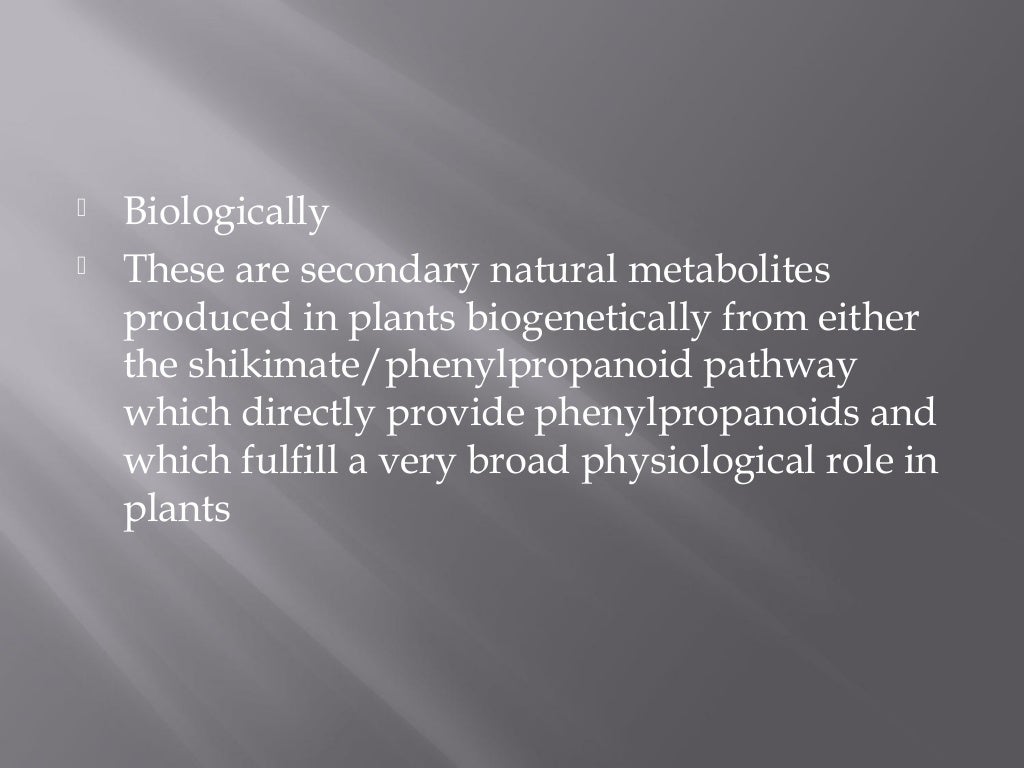 Plant phenolic compounds