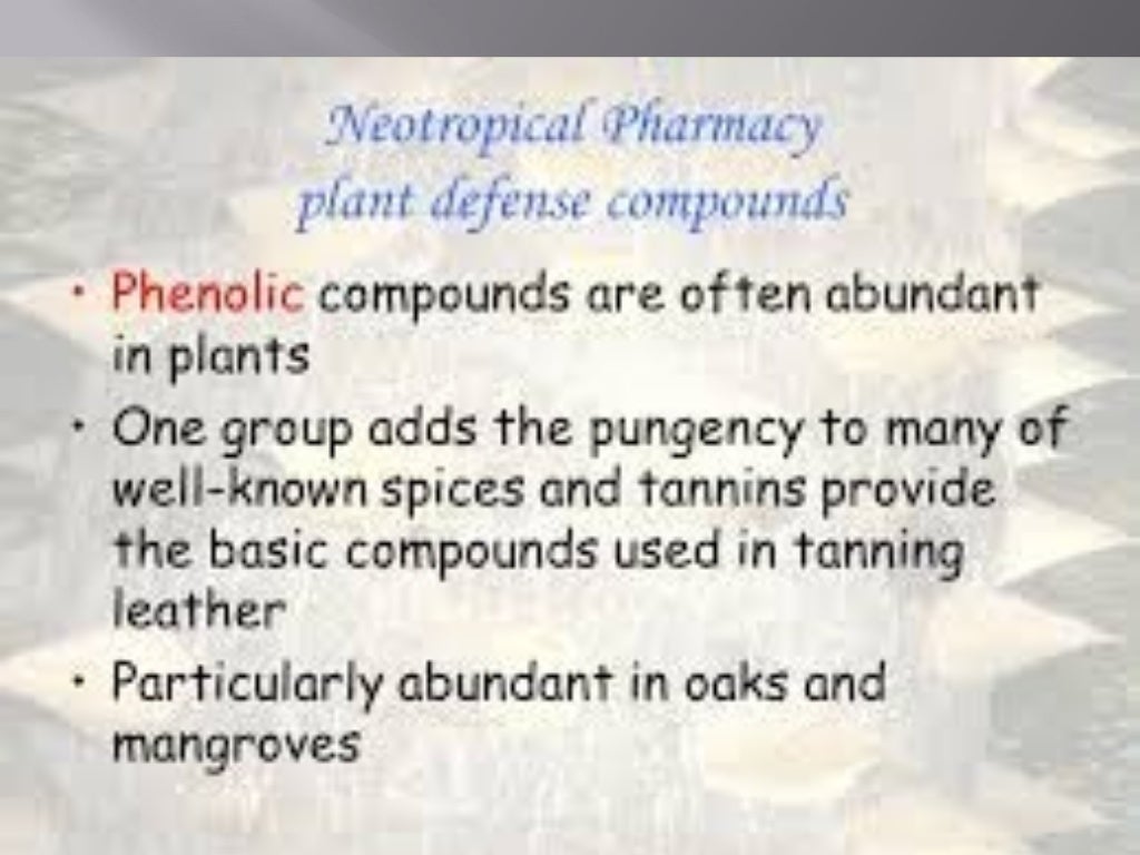 Plant phenolic compounds