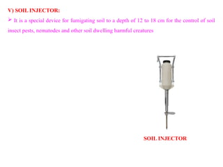 Plant protection Equipment's used for the management of insect pests | PPTX