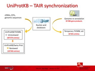 Unitprot Kb The annotation of plant proteins in UniProtKB | PPTX