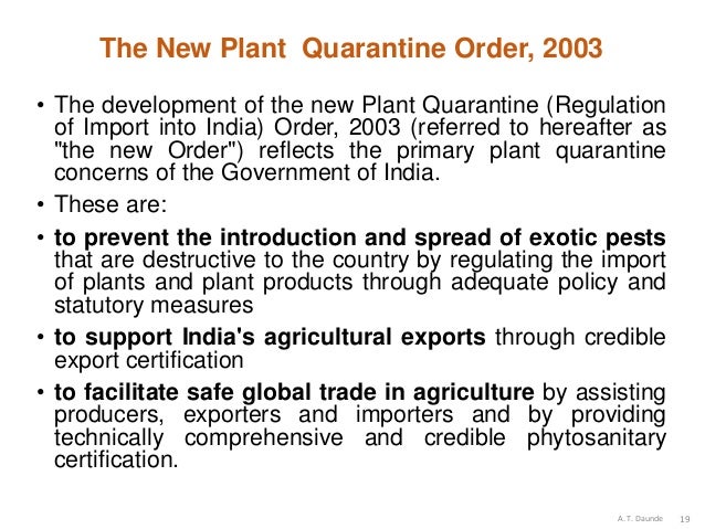 international quarantine ppt Plant quarantine in india and abroad.