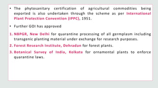 Plant quarantine and phytosanitary certification