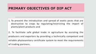 Plant quarantine and phytosanitary certification