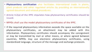 Plant quarantine and phytosanitary certification