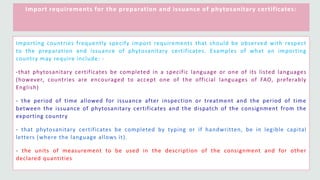 Plant quarantine and phytosanitary certification