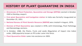 Plant quarantine and phytosanitary certification