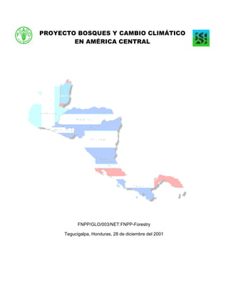 PROYECTO BOSQUES Y CAMBIO CLIMÁTICO
EN AMÉRICA CENTRAL
PLAN GENERAL DEL PROYECTO
FNPP/GLO/003/NET:FNPP-Forestry
Tegucigalpa, Honduras, 28 de diciembre del 2001
 