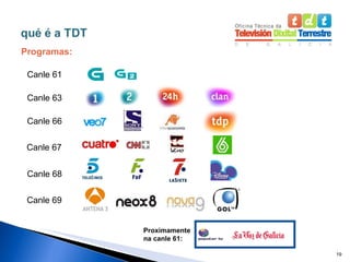 Programas:   Canle 63 Canle 66 Canle 67 Canle 68 Canle 69 Canle 61 Proximamente na canle 61: 