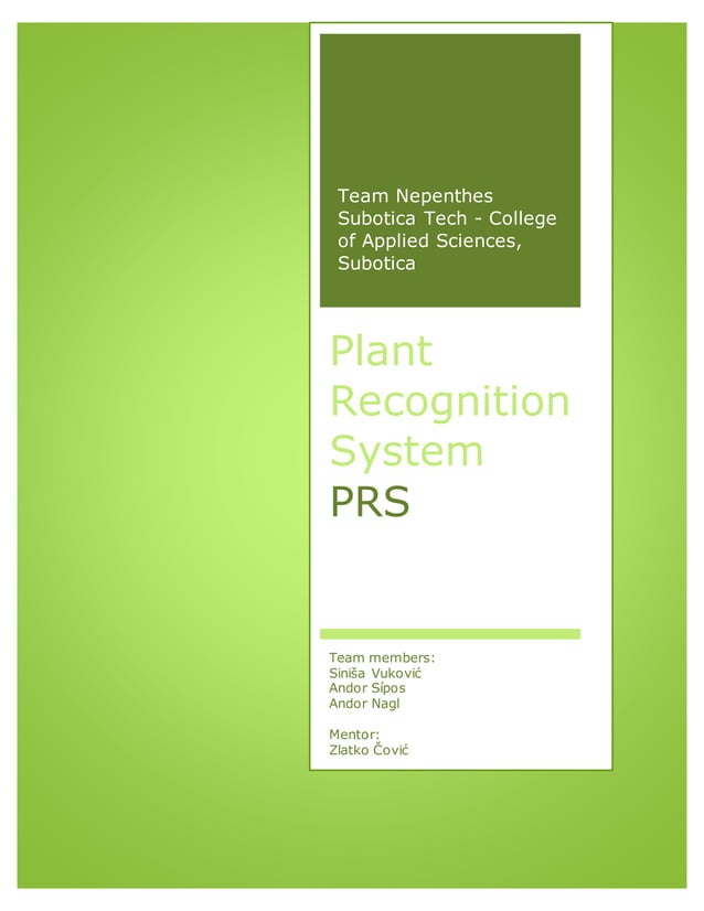 Plant recognition system | PDF
