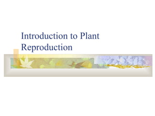 Introduction to Plant
Reproduction
 