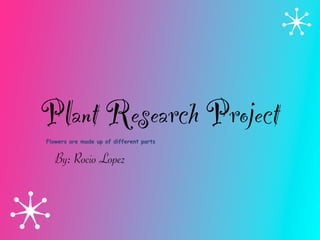 Plant Research Project
Flowers are made up of different parts


   By: Rocio Lopez
 