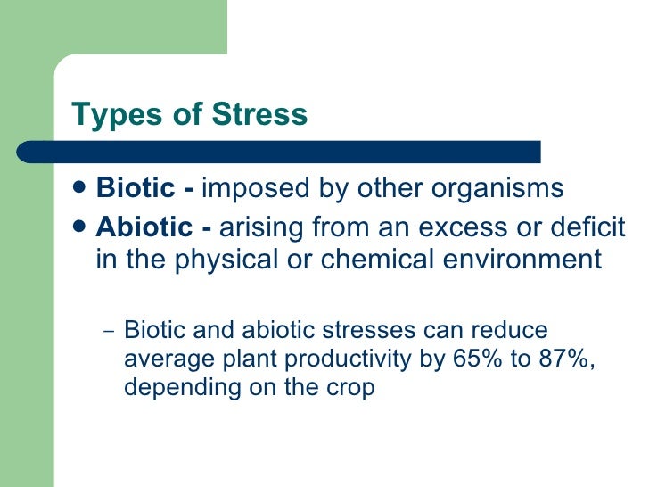 Plant Response To Stress