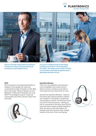 Plantronics cs351 cs361 n brochure PDF