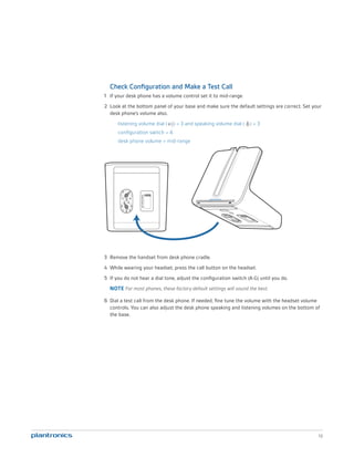 Plantronics cs540 user guide | PDF