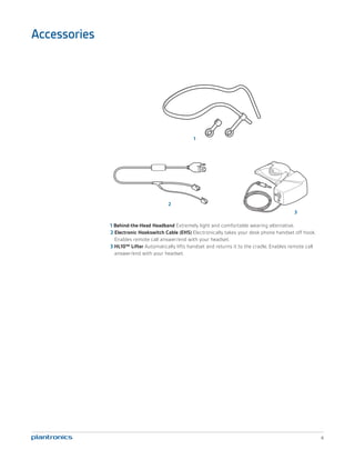 Plantronics cs540 user guide | PDF