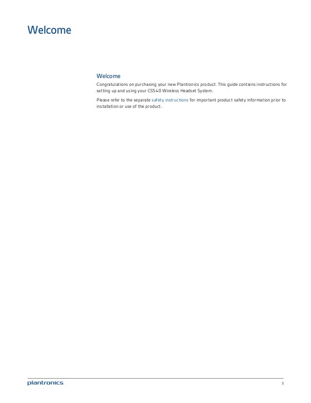 Plantronics cs540 user guide