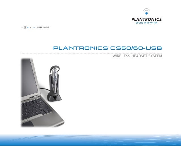 Plantronics cs60 usb user guide