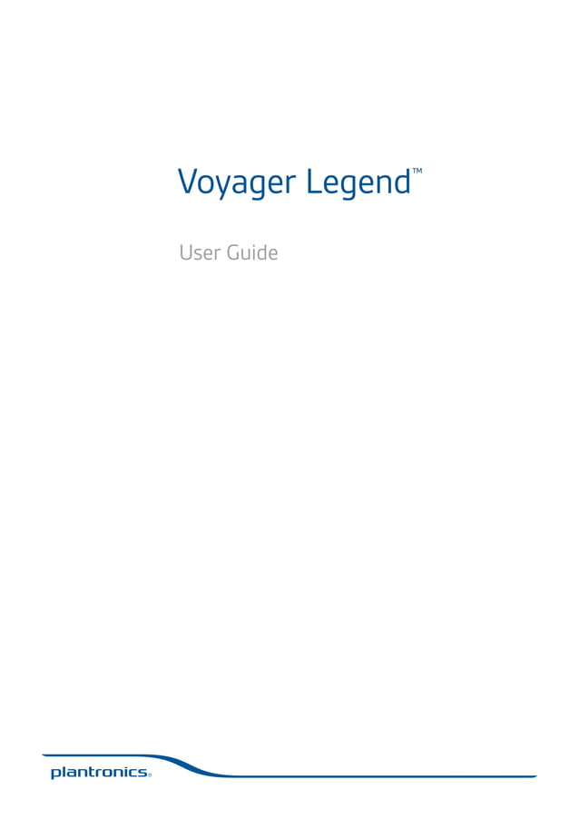 Plantronics Voyager Legend uc user guide PDF
