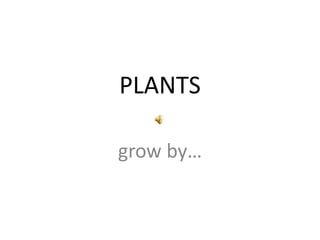 PLANTS

grow by…
 